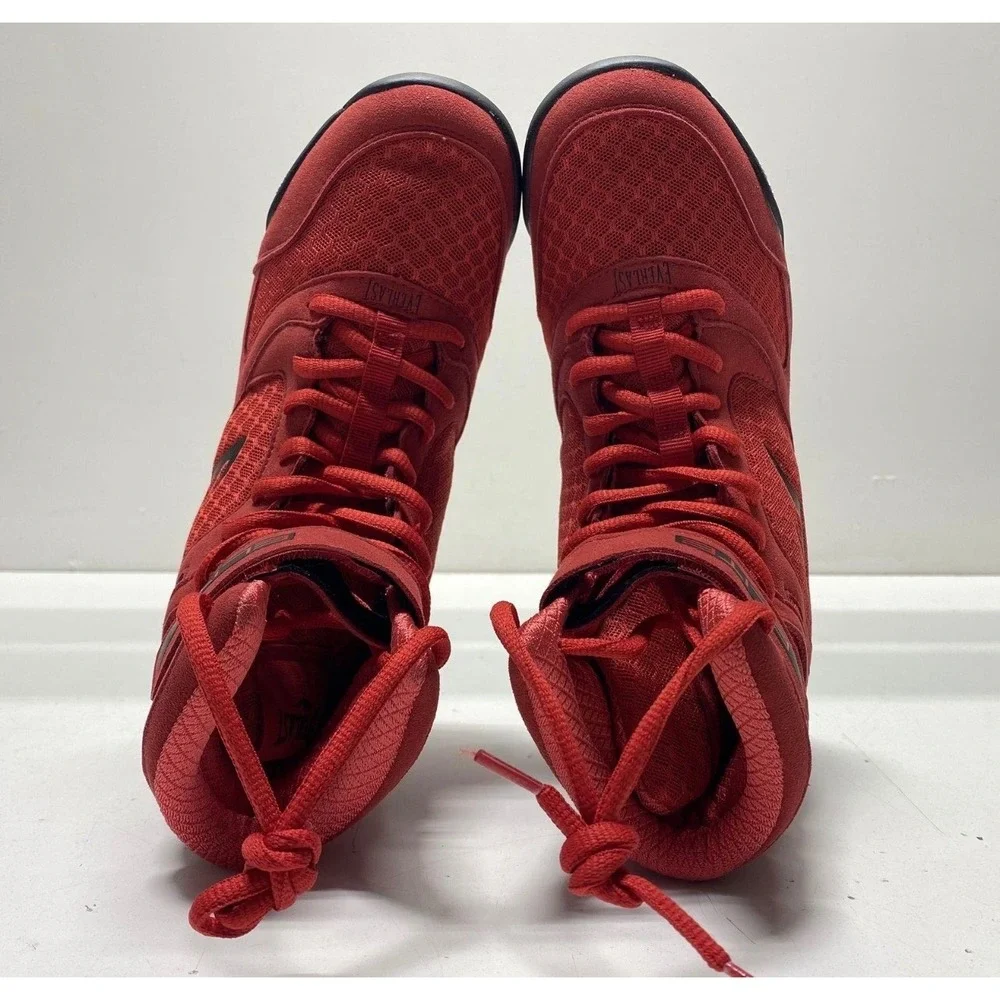 Everlast Elite High Top Boxing Shoes Red Michelin Outsole Men 6 P00003258